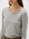 slim seam detail long sleeve t.shirt