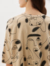slouch faces print short sleeve t.shirt