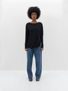 coverstitch detail long sleeve t.shirt