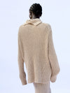 cotton linen turtleneck knit