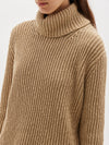 cotton linen turtleneck knit