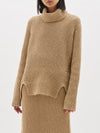 cotton linen turtleneck knit