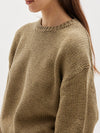 chunky crew neck knit