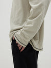 slouch coverstitch long sleeve t.shirt