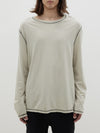 slouch coverstitch long sleeve t.shirt