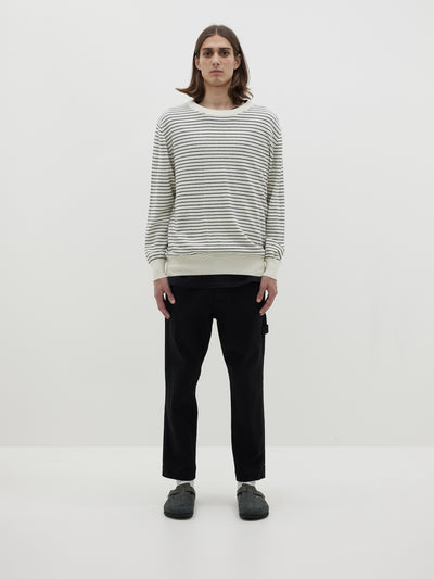 stripe cotton merino knit