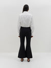 stretch ottoman flare hem pant