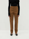gabardine straight leg pant