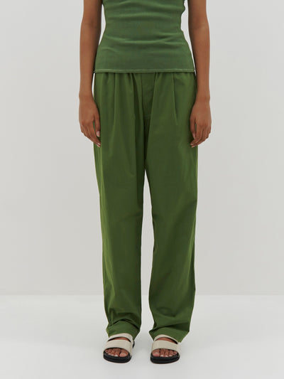 pleated cotton pull on pant