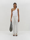 pleated cotton pull on pant