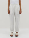 pleated cotton pull on pant