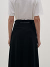 asymmetric viscose jersey skirt