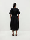 contrast gather balloon dress