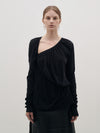 superfine jersey ruched top