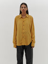 silk open yoke shirt