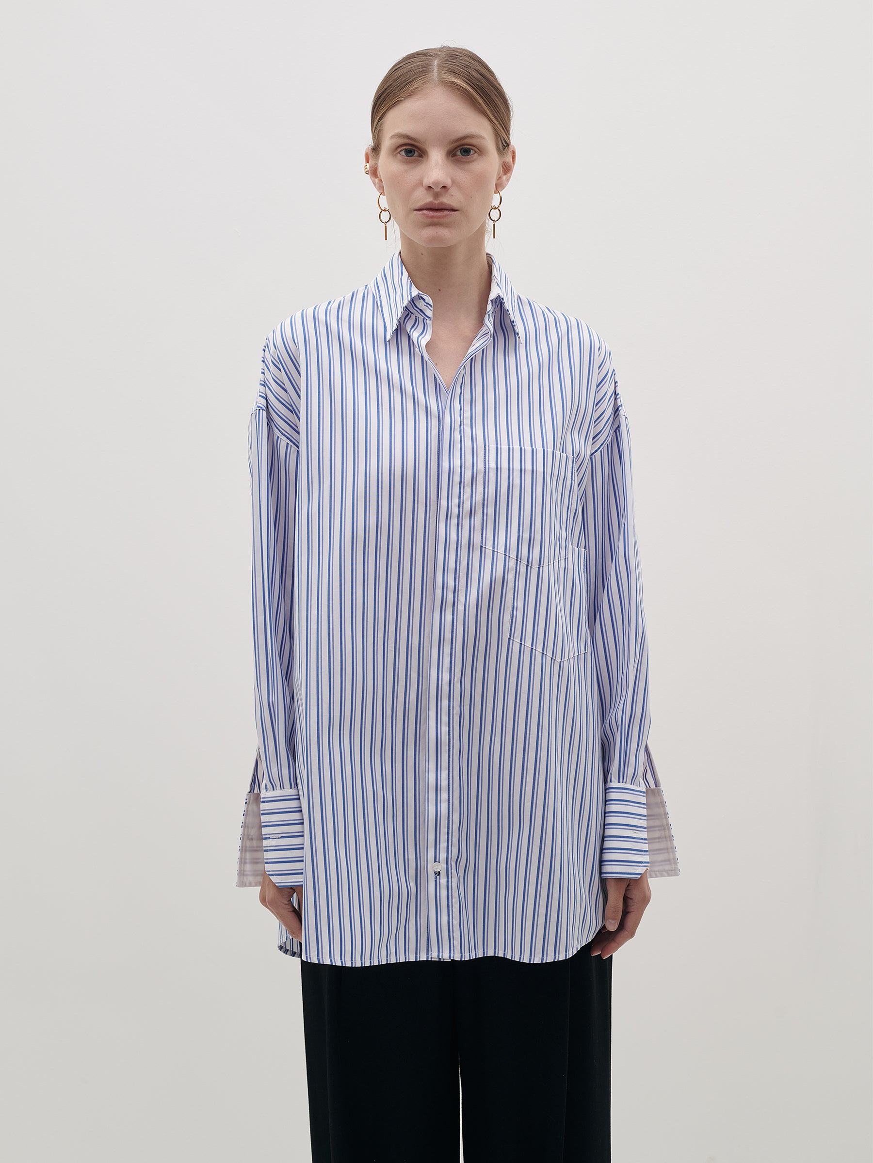 Striped boyfriend on sale shirt