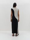 paneled raised neck tank dress