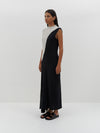 paneled raised neck tank dress