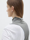 contrast raised neck long sleeve t.shirt