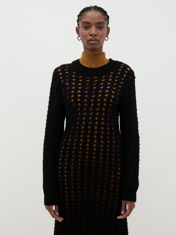Mesh deals knit dress