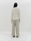 cotton merino cropped cardigan