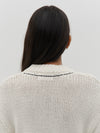cotton merino cropped cardigan