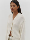 cotton merino cropped cardigan
