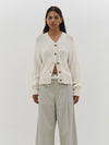 cotton merino cropped cardigan