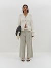 cotton merino cropped cardigan