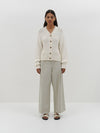 cotton merino cropped cardigan