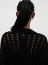 open mesh knit wool sweat