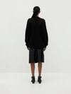 open mesh knit wool sweat