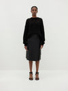 open mesh knit wool sweat