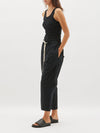 cotton poplin long rise pant