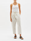 cotton poplin long rise pant