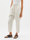 cotton poplin long rise pant