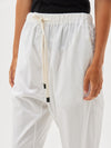 cotton poplin long rise pant