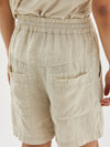 washed linen beach short