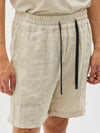 washed linen beach short