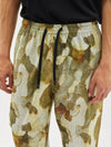 barkwood print pull on pant