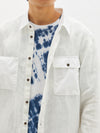 washed linen beach shirt