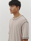 slouch contrast stitch t.shirt