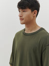 slouch contrast stitch t.shirt