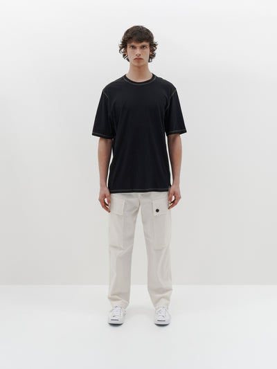 slouch contrast stitch t.shirt