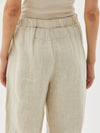 washed linen wide leg pant