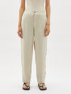 washed linen wide leg pant