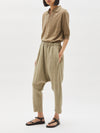 linen slouch drawstring pant