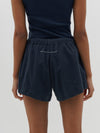 twill flared mini short