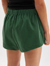 twill flared mini short