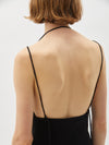 cross back rib insert dress